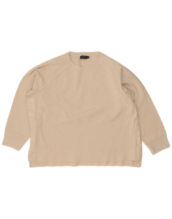 Pulover supradimensionat pentru femei Polo Ralph Lauren UK 16 mare bej