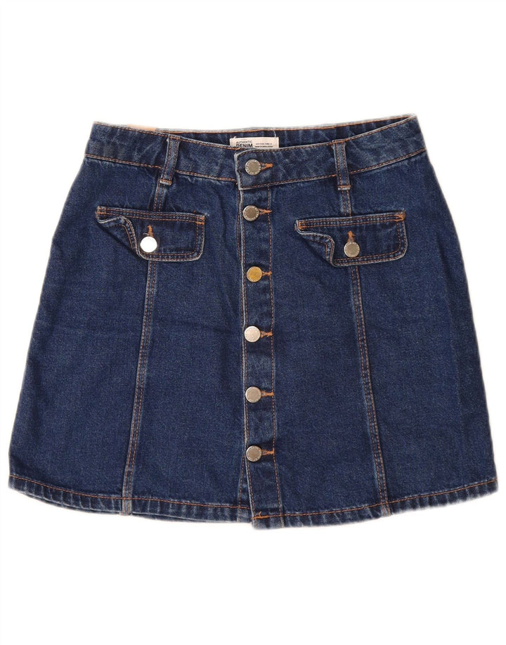 Fusta Mini Denim Zara Femei Mic W26 Bumbac Albastru