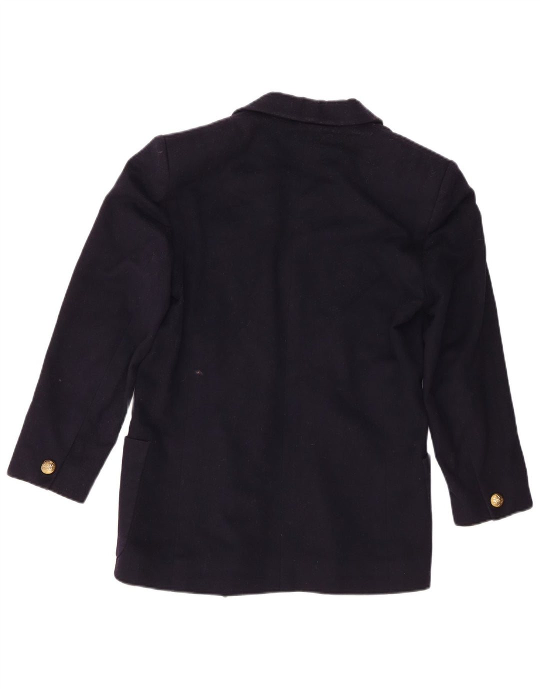 Jaeger Femei Blazer Dublu Breasted UK 6 XS Bleumarin Lână Nouă