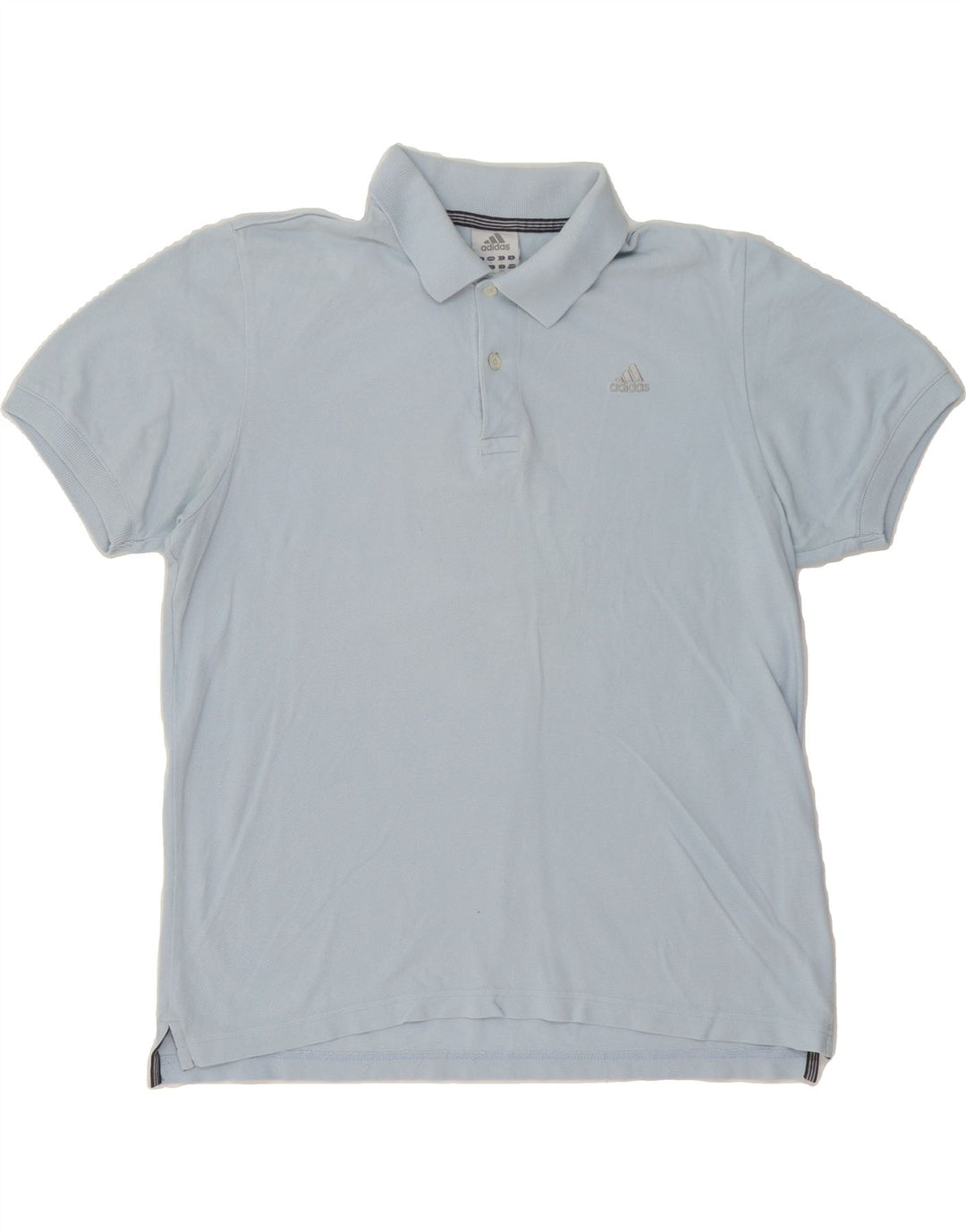 ADIDAS Mens Polo Shirt Large Blue Cotton Vintage Adidas and Second-Hand Adidas from Messina Hembry 