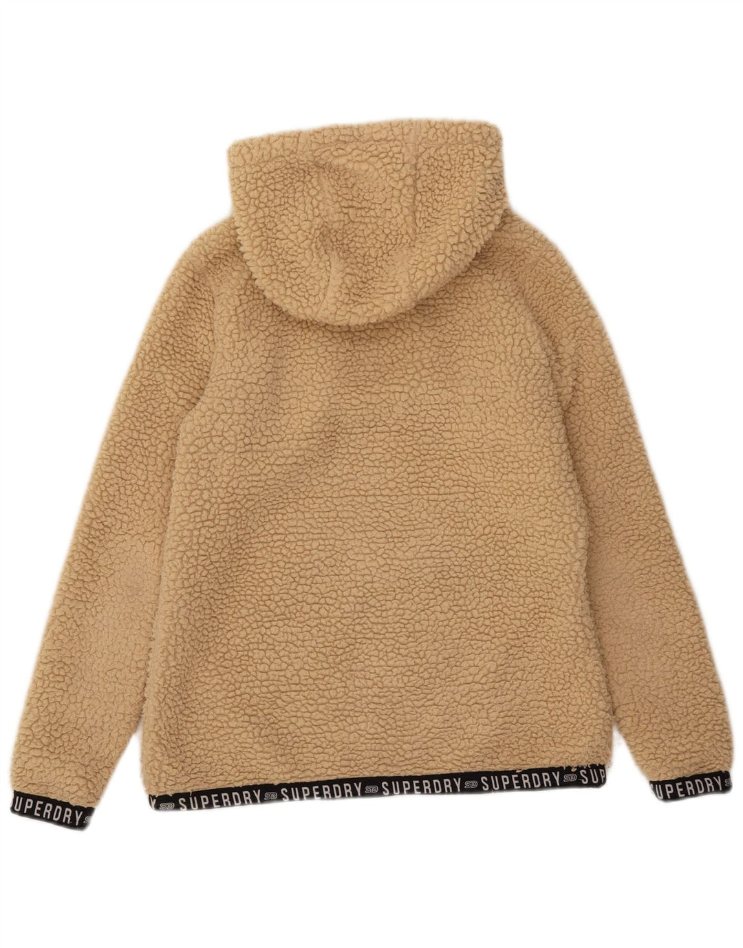 Pulover supradimensionat pentru femei Superdry Graphic Fleece UK 8 Small Bej