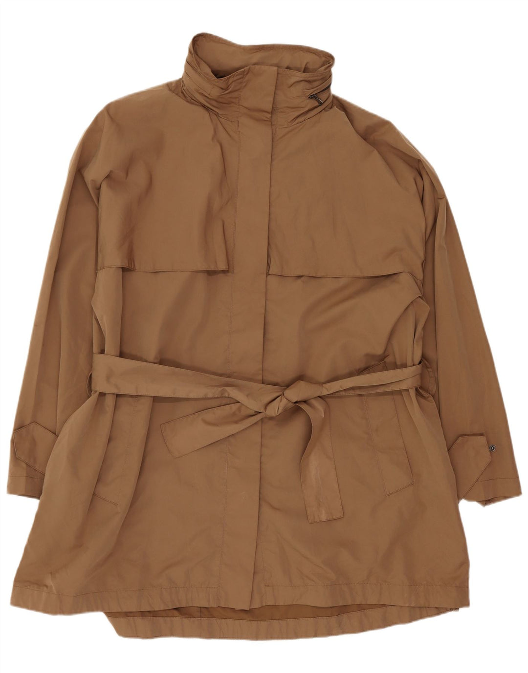 Jachetă de ploaie, cu glugă, cu glugă, pentru femei, Zara, XL, maro
