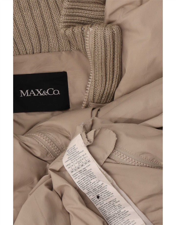 Jachetă căptușită pentru femei Max & Co. UK 10 Small Beige Poliester