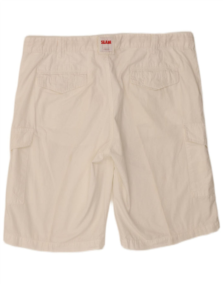 Pantaloni scurți cargo Slam pentru bărbați W38 XL, bumbac alb