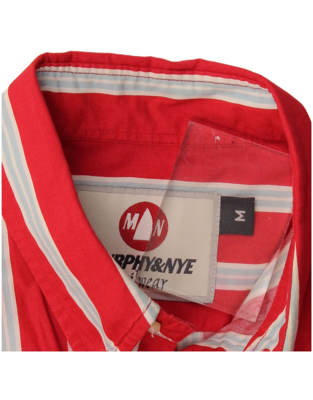 Cămașă cu mânecă scurtă pentru bărbați MURPHY & NYE, cu dungi roșii medii