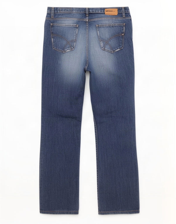 Blugi pentru bărbați Gas Bootcut Distressed W38 L34 Bumbac bleumarin
