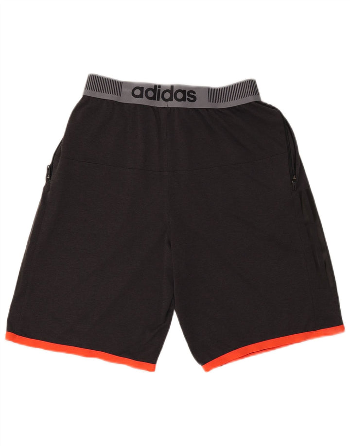 Pantaloni scurți sport grafic Adidas pentru bărbați, gri mediu, blocuri de culoare