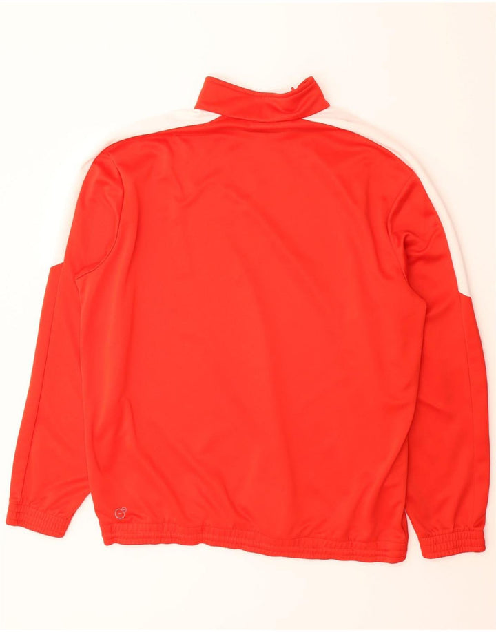 PUMA Mens Zip Neck Pullover Tracksuit Top XL Red Colourblock Vintage Puma and Second-Hand Puma from Messina Hembry 