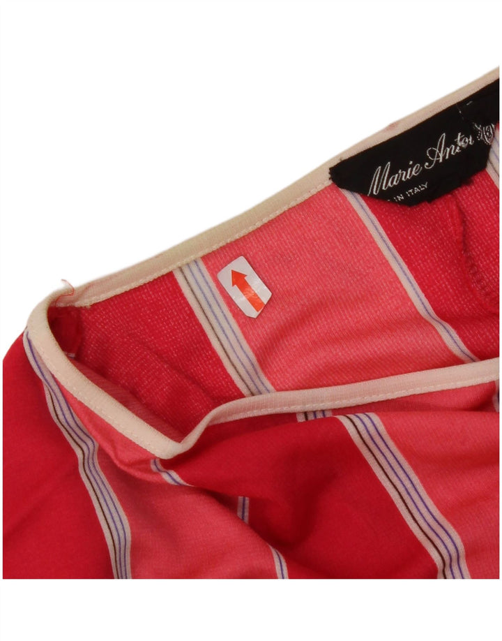 Bluză pentru femei VINTAGE Top IT 44 Acrilic cu dungi roșii medii