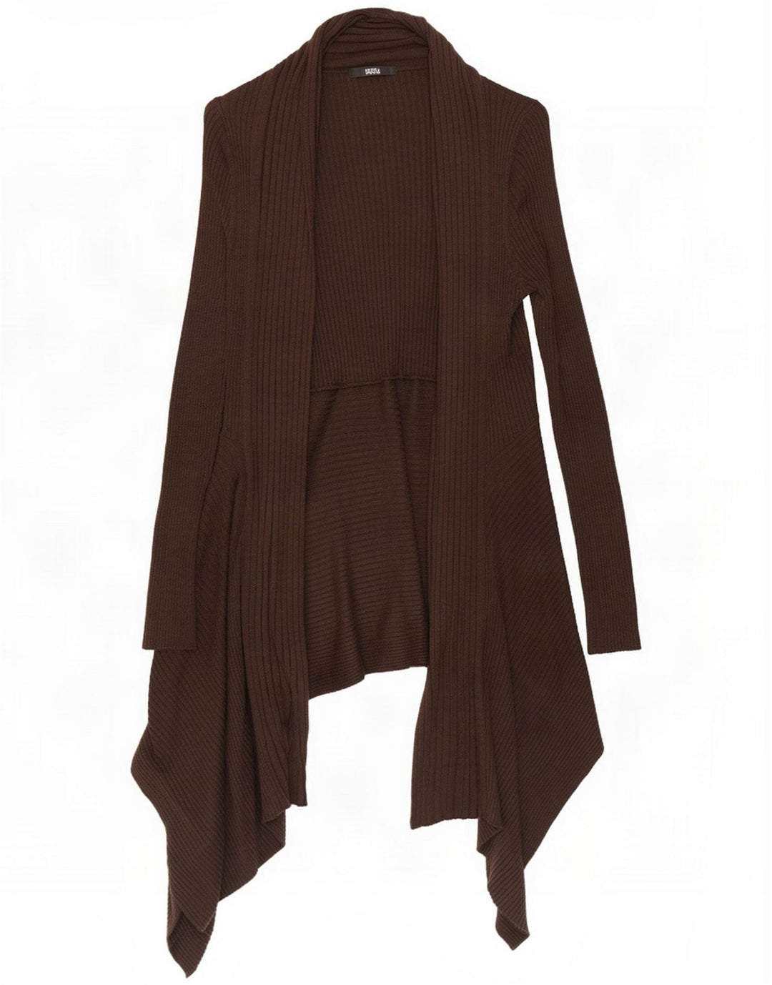 Marks & Spencer Pulover cardigan deschis asimetric pentru femei UK 12 Maro mediu