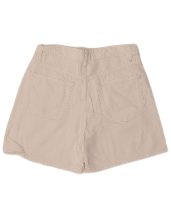Pantaloni scurți din denim pentru femei Zara EU 40 Medium W30 Alb
