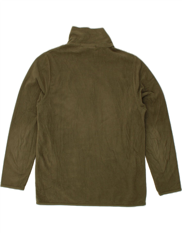 LOTTO Mens Zip Neck Fleece Jumper Medium Khaki Polyester Vintage Lotto and Second-Hand Lotto from Messina Hembry 