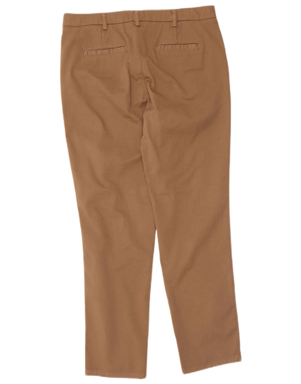 Pantaloni chino drepți pentru femei Benetton UK 12 Medium W32 L28 Bej Bumbac
