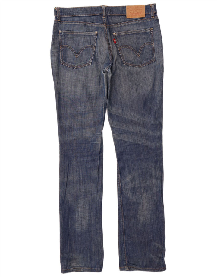 Blugi drepti pentru femei Levi's 528 W32 L34 Bumbac albastru