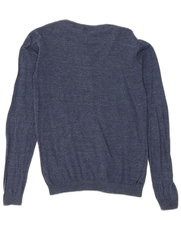 Pulover cardigan pentru femei Fat Face UK 8 mic, albastru marine, bumbac cu pete