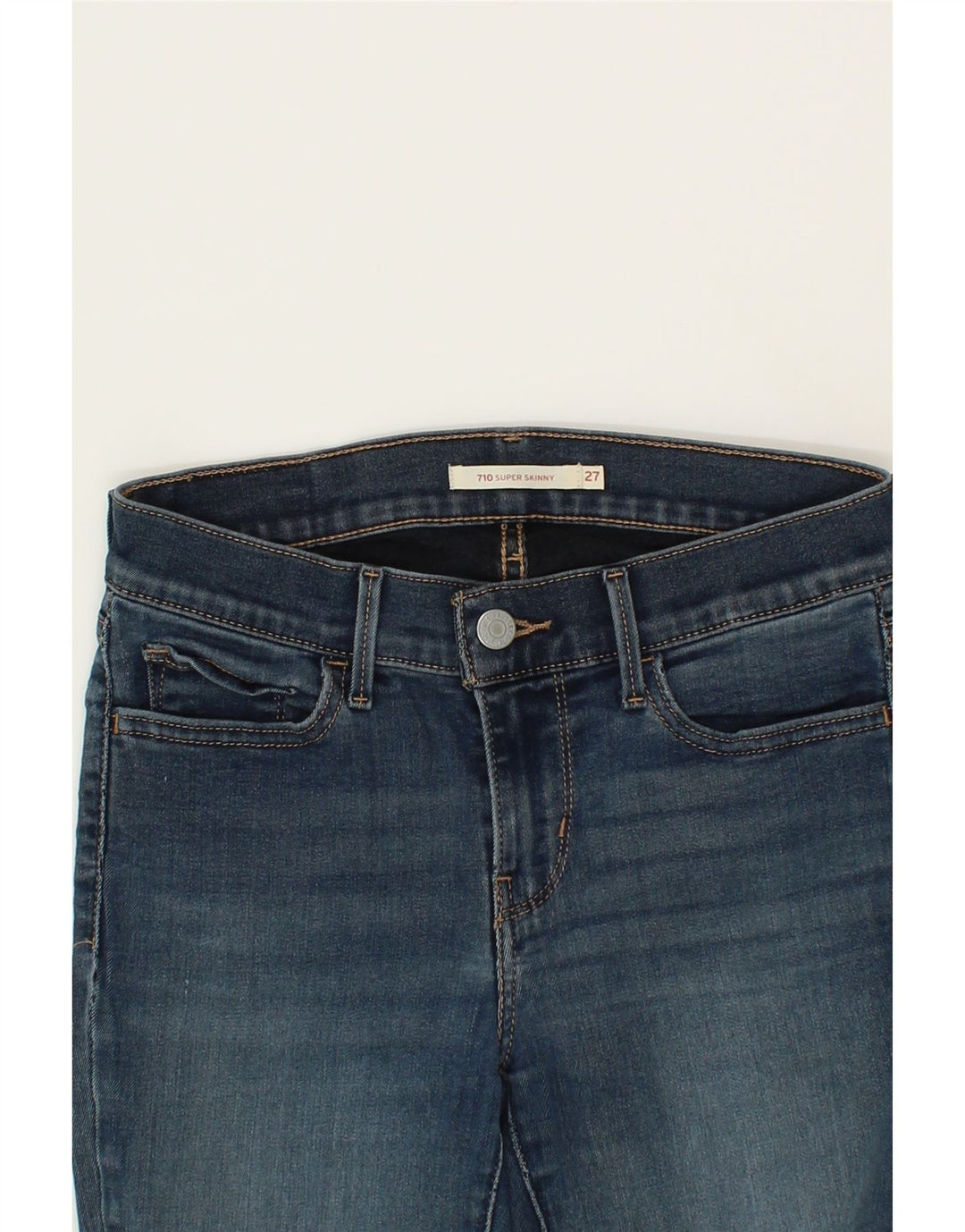 LEVI'S Womens 710 Super Skinny Jeans  W27 L27 Blue Vintage Levi's and Second-Hand Levi's from Messina Hembry 