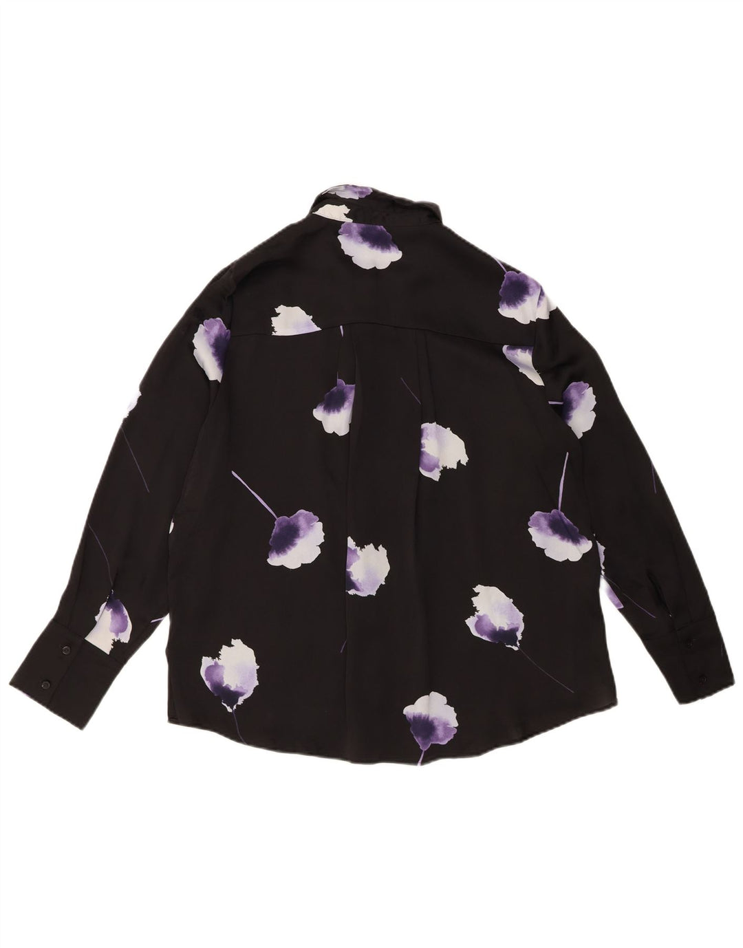 AUTOGRAPH  Womens Shirt Blouse UK 16 Large Black Floral Polyester