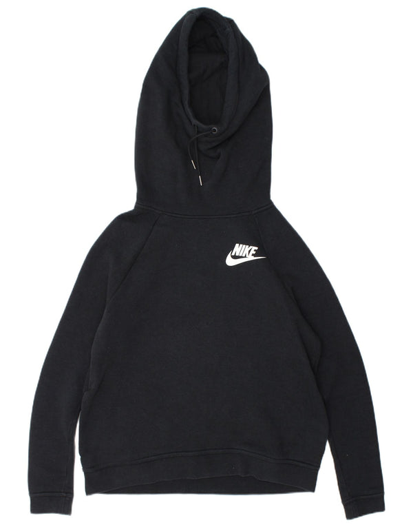 Pulover supradimensionat cu glugă Nike pentru femei UK 10 mic bumbac bleumarin