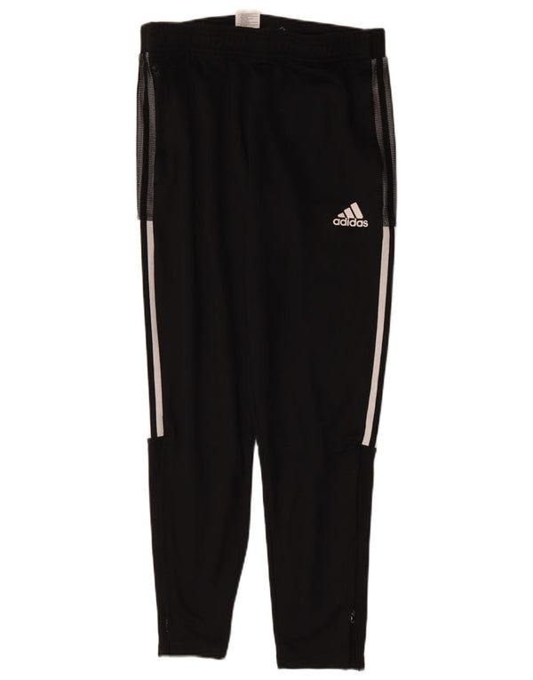 Pantaloni de trening Adidas pentru bărbați, poliester mediu, negru