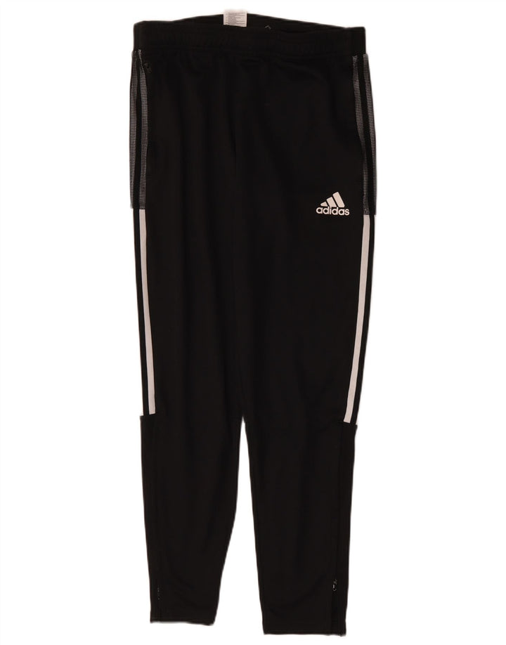 Pantaloni de trening Adidas pentru bărbați, poliester mediu, negru