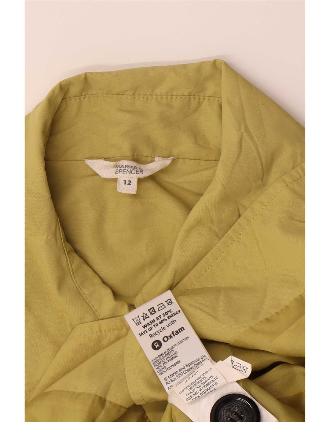 Trench pentru femei Marks & Spencer UK 12 Poliamidă verde medie