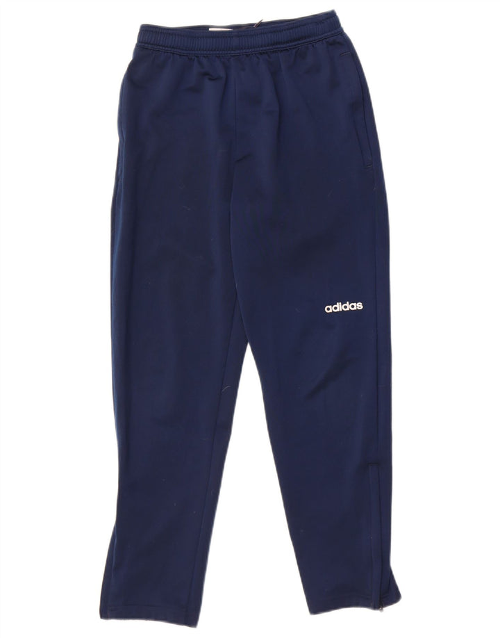 Pantaloni de trening Adidas băieți 11-12 ani poliester bleumarin