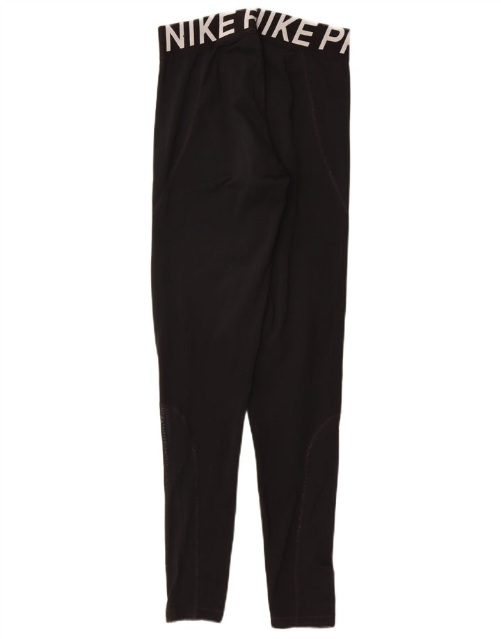 Leggings NIKE Dri Fit Graphic pentru femei UK 12 Poliester mediu negru