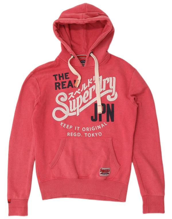 Pulover cu glugă grafic pentru bărbați Superdry XS bumbac roz