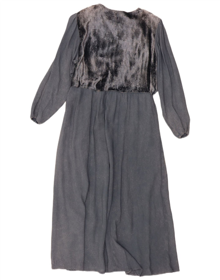 Rochie maxi cu mânecă lungă pentru femei STELLA MODA UK 12 Gri mediu