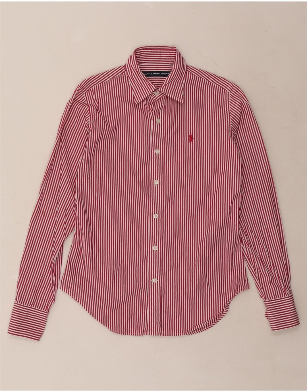 Cămașă pentru femei RALPH LAUREN US 4 Bumbac cu dungi roșii mici