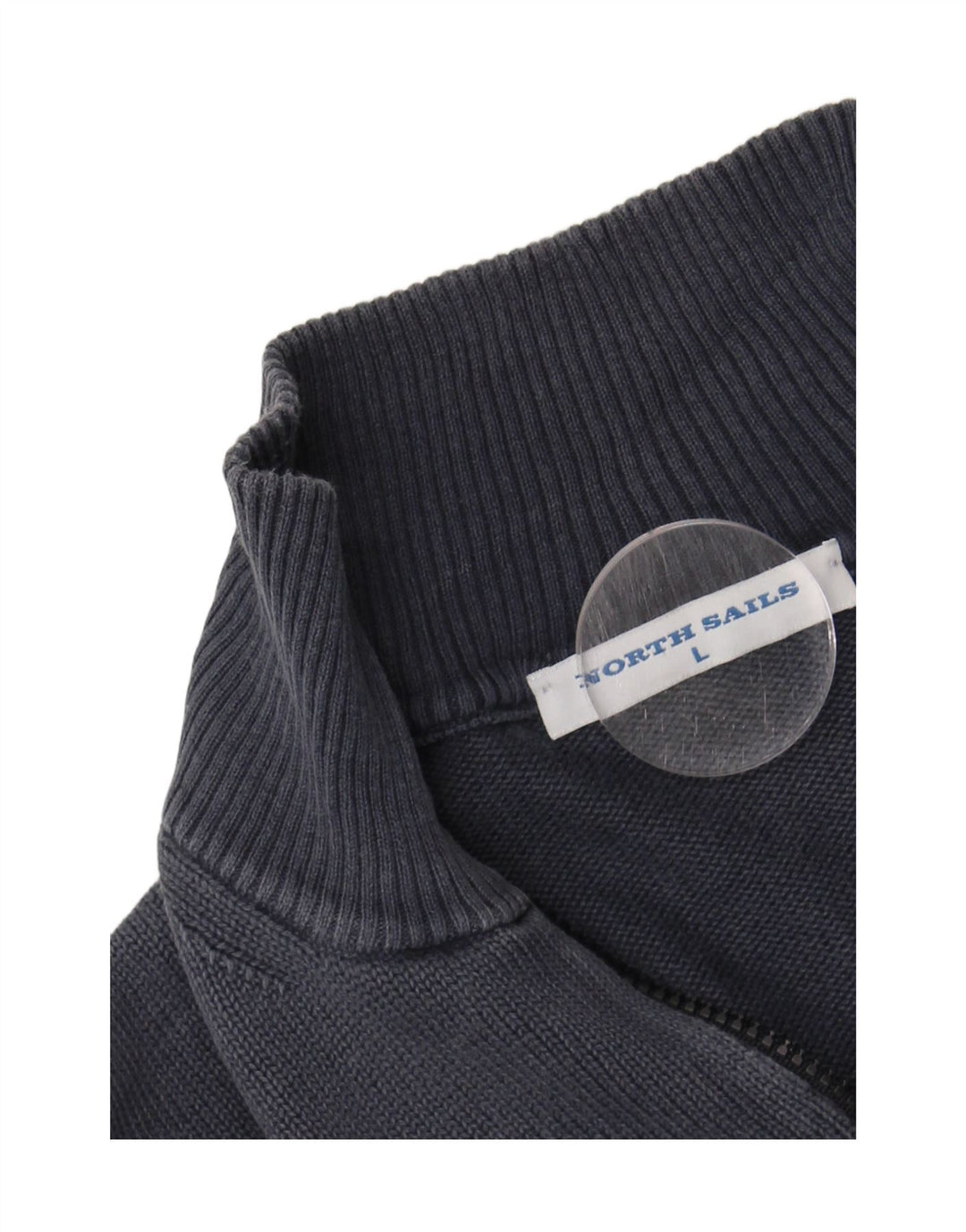 NORTH SAILS Womens Zip Neck Jumper Sweater UK 16 Large Navy Blue