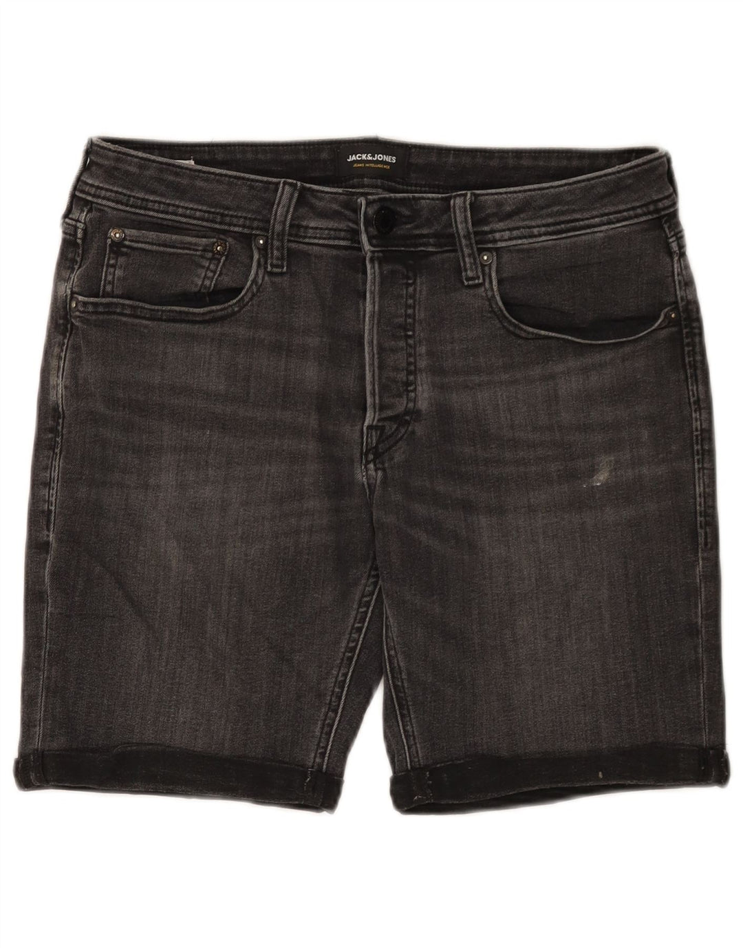 Pantaloni scurți din denim pentru bărbați JACK & JONES, bumbac gri, mediu W32