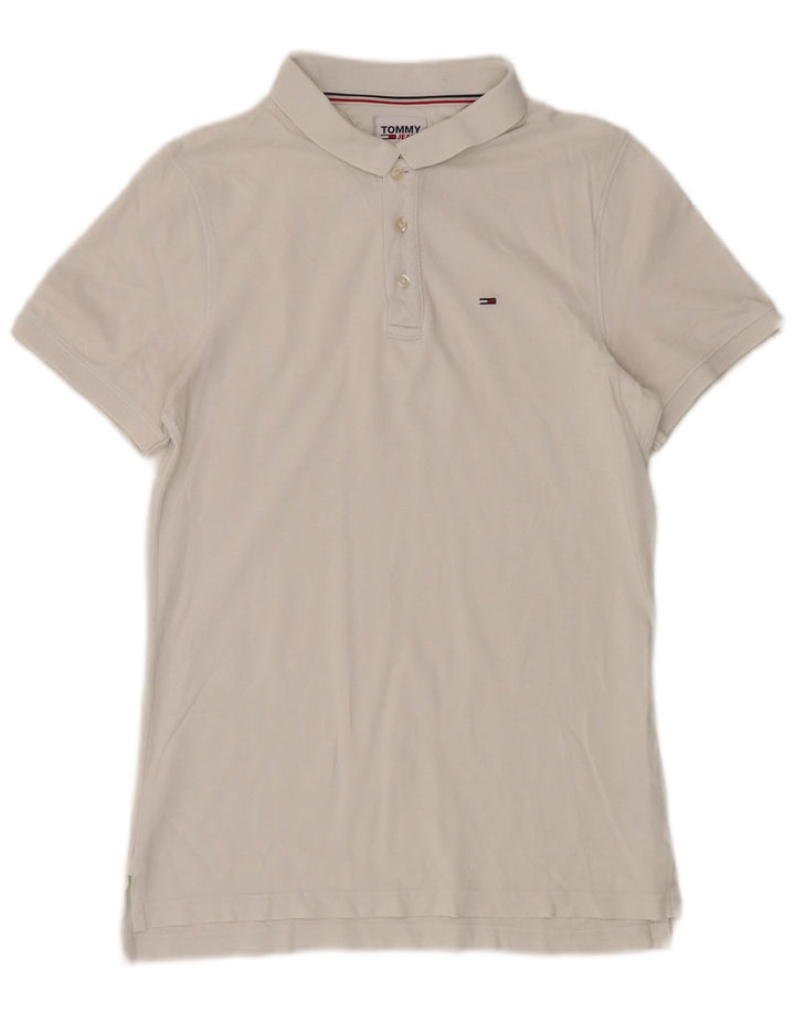 Tricou polo Tommy Hilfiger pentru bărbați, bumbac alb mediu