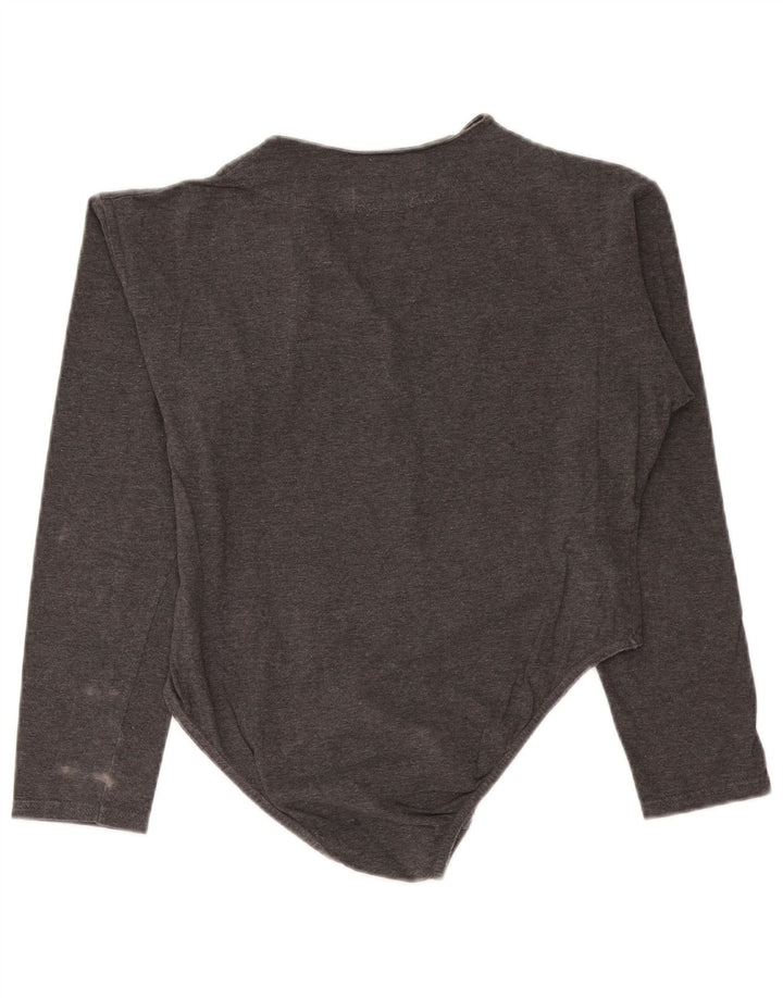 Body vintage pentru femei UK 12 bumbac gri mediu