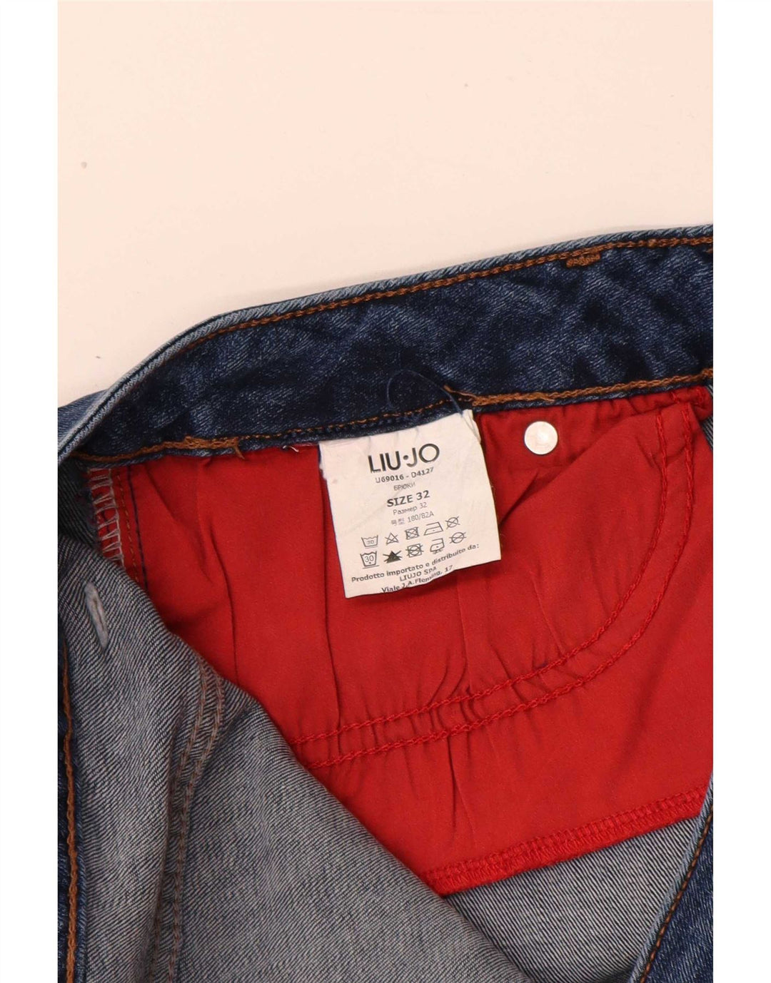 Blugi conici pentru femei Liu Jo W32 L29 Albastru