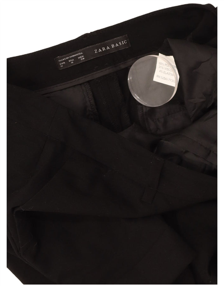 Pantaloni scurti chino pentru femei ZARA Medium W28 Poliester negru