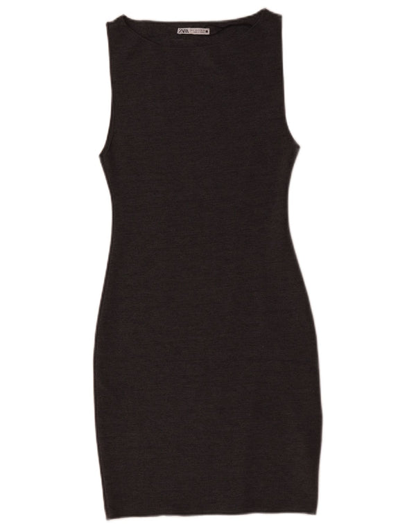 Rochie Bodycon fără mâneci pentru femei Zara UK 8 Small Gri