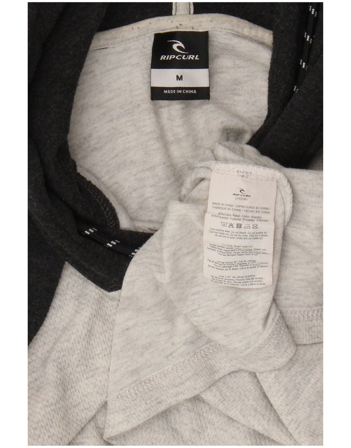 Top cu glugă pentru bărbați Rip Curl cu mânecă lungă, gri mediu, bumbac color bloc