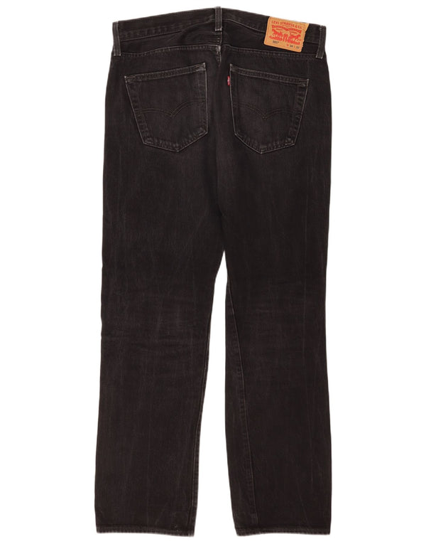 Blugi 501 drepti pentru bărbați Levi's W34 L32 bumbac negru