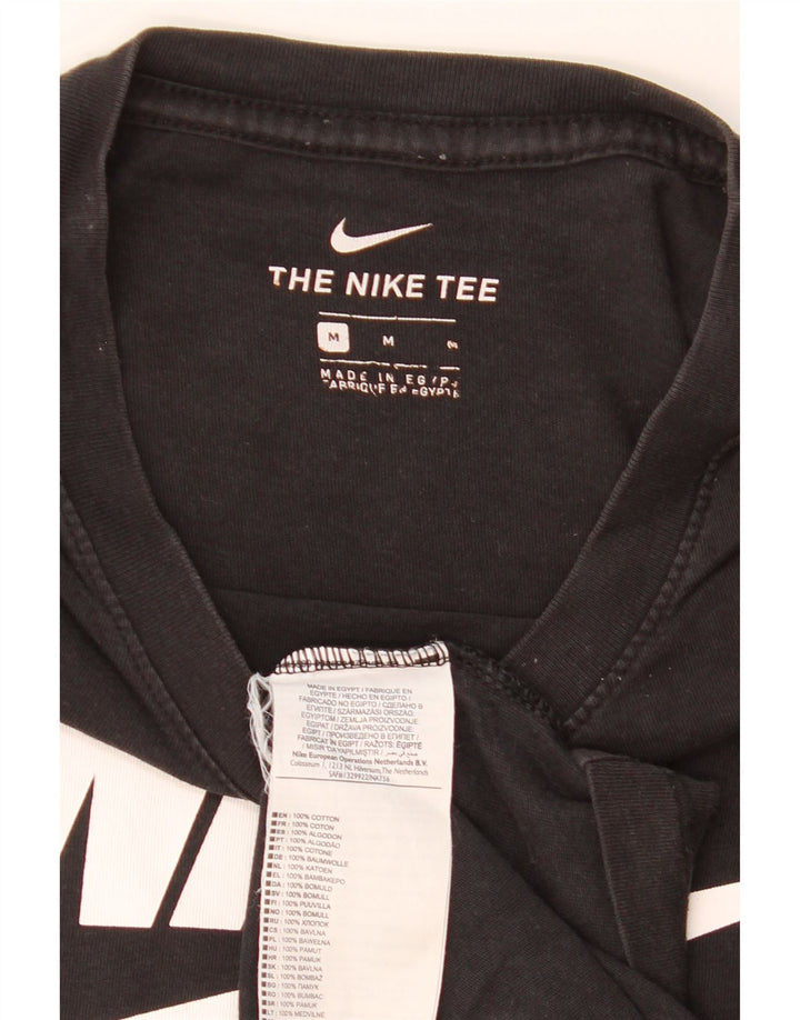 Tricou grafic Nike pentru bărbați Top mediu negru bumbac