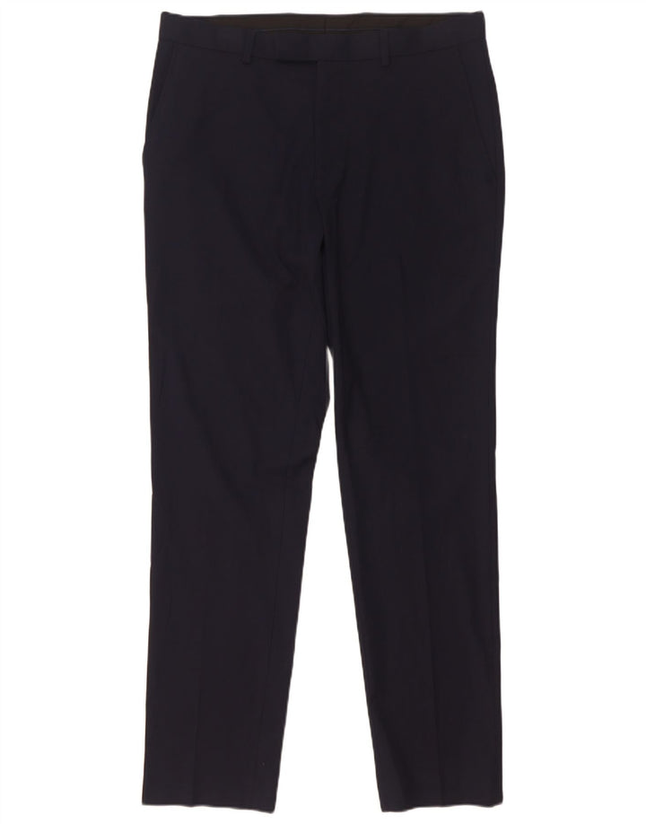 Marks & Spencer Pantaloni de costum slim pentru bărbați L32 L31 Poliester bleumarin