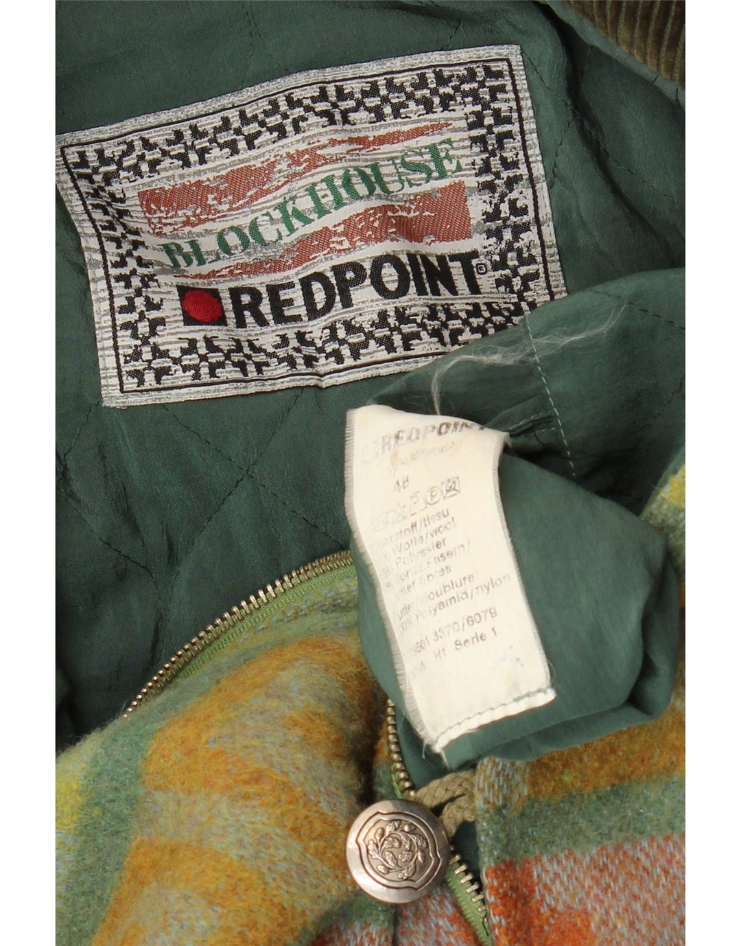 Blancă pentru bărbați Redpoint IT 48 Lână geometrică verde medie aztec