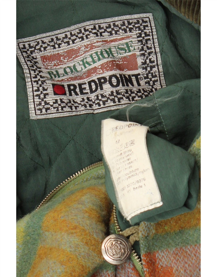 Blancă pentru bărbați Redpoint IT 48 Lână geometrică verde medie aztec