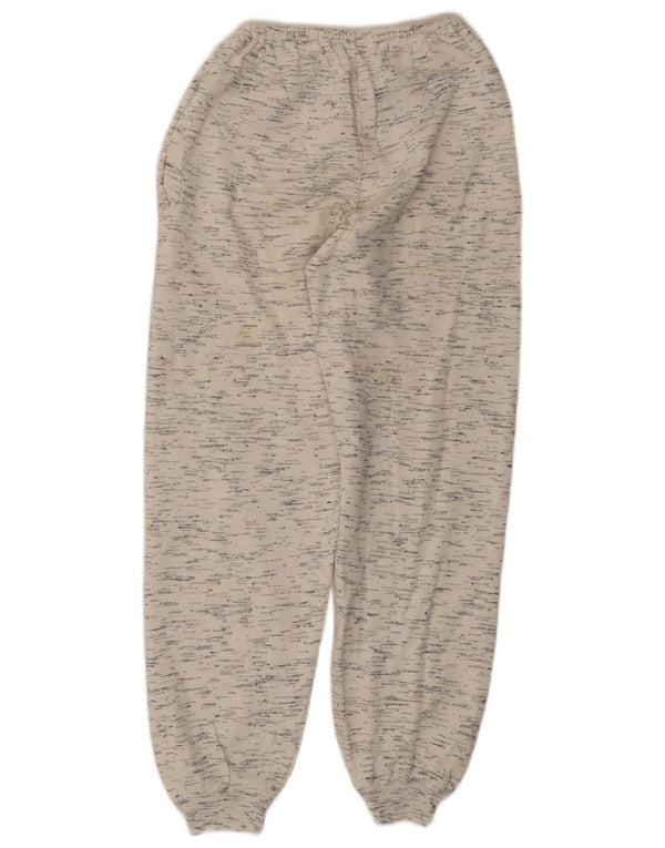 VINTAGE Pantaloni de trening pentru femei Pantaloni de jogging UK 8 Small Off White Flecked
