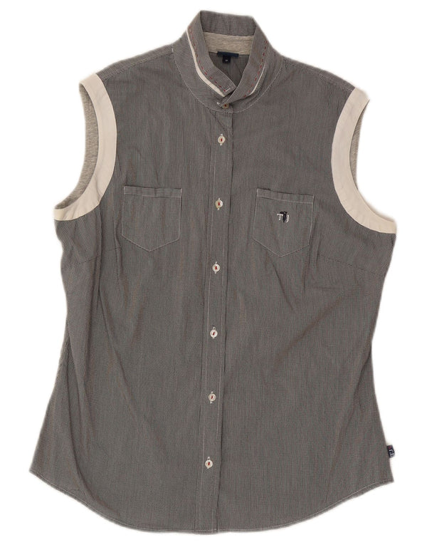 Cămașă fără mâneci pentru femei Trussardi Jeans UK 14 Medium Grey Check