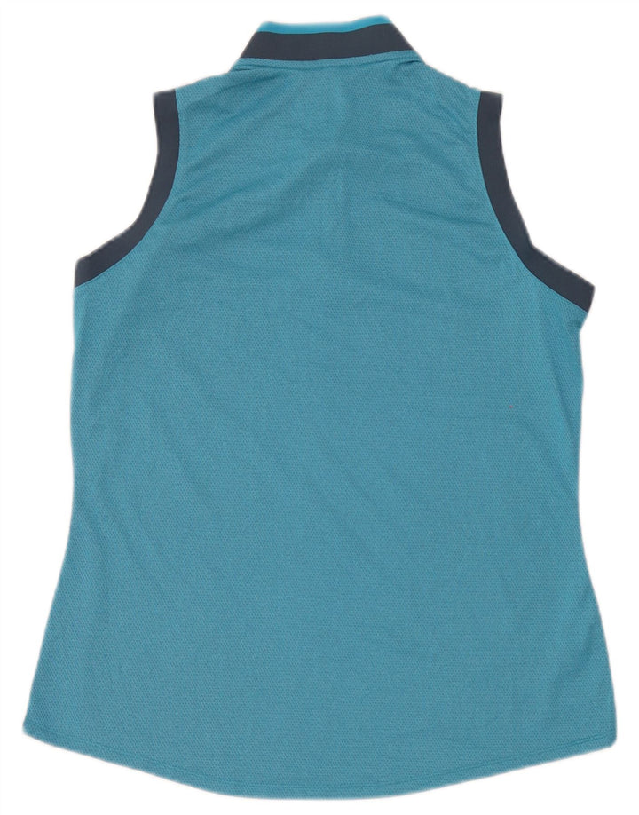 Vest Vest Top Femei Adidas UK 14 Large Blue Colorblock