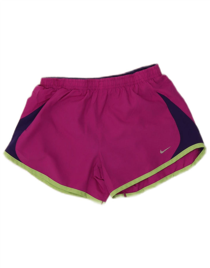 Pantaloni scurti sport Nike pentru femei UK 12, roz mediu, poliester color bloc