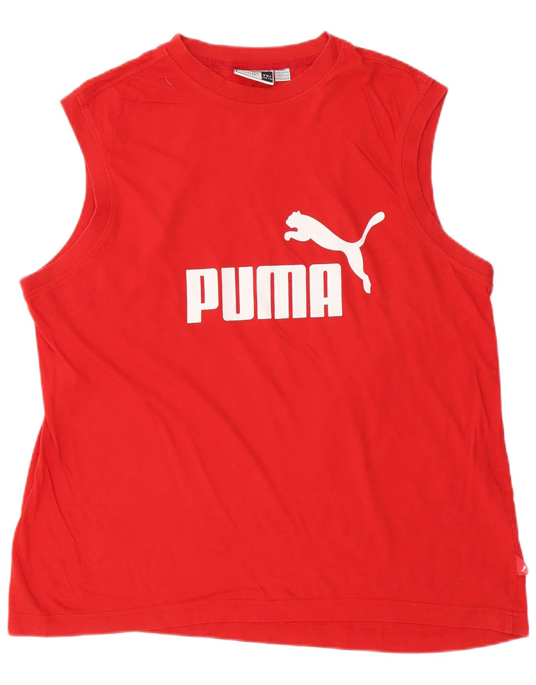 Puma Mens Graphic Vest Top 2XL Red Bumbac
