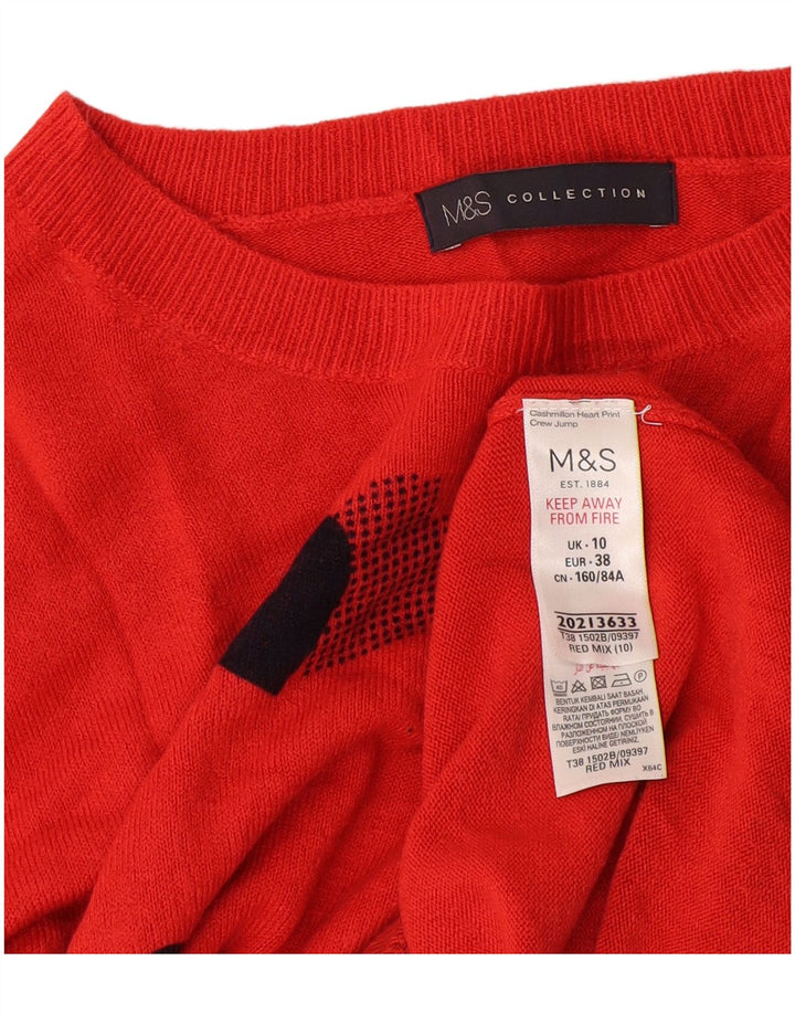 Pulover pentru femei Marks & Spencer cu gât de barcă UK 10 Mic portocaliu