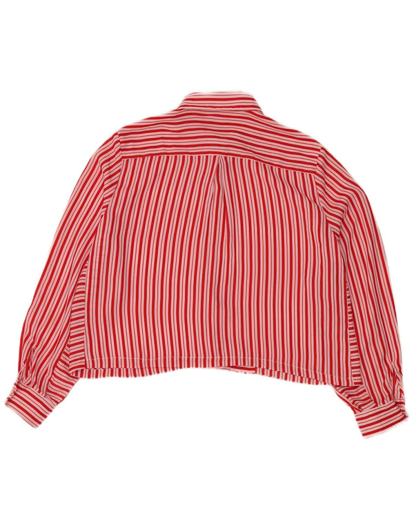 Bluză pentru femei Benetton cămașă crop UK 18 XL, cu dungi roșii